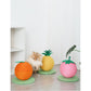 Orange Orange And Green Base Fun Fruit Shaped Sisal Cat Scratcher Ball - Durable Scratching Toy with Stable Base