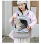 Beige And Black Spacious Pet Carrier Backpack with Clear Window - Comfortable Travel Bag for Cats & Small Dogs