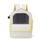 Beige And Yellow Spacious Pet Carrier Backpack with Clear Window - Comfortable Travel Bag for Cats & Small Dogs