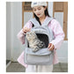 Beige And Green Spacious Pet Carrier Backpack with Clear Window - Comfortable Travel Bag for Cats & Small Dogs