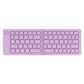 Purple Ultra-Slim Foldable Bluetooth Keyboard - Portable Wireless Rechargeable Travel Keyboard for iOS Android Windows Devices