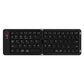 Black Ultra-Slim Foldable Bluetooth Keyboard - Portable Wireless Rechargeable Travel Keyboard for iOS Android Windows Devices