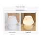 Yellow Retro Swirl Glass Mushroom Table Lamp - USB Powered 3-Level Dimmable Bedside Accent Light