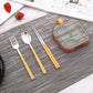 2 Sets Green Portable Stainless Steel Cutlery Set -  Reusable Utensils (2 Fork, 2 Spoon, 2 pairs of Chopsticks) with Compact Travel Case
