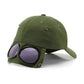 Beige Stylish Aviator Goggle Baseball Cap - Unisex Outdoor Cotton Sun Hat