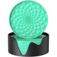 Green and Black Geometric Silicone Drink Coasters Set (6 Pack) with Holder - Non-Slip Table Protectors