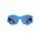 Blue Edgy Punk Rock Spiked Sunglasses - Statement Goth Studded Eyewear