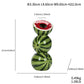Green and Red Whimsical Stacked Watermelon Ceramic Vase - Novelty Tabletop Decor