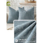 Light Grey Plush Chenille Cushion Covers Set of 2 - Soft Textured Decorative Throw Pillow Cases for Sofa Couch, 45x45cm