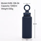 Beige 1L Stainless Steel Water Bottle with Magnetic Phone Holder Lid - Portable Hydration & Hands-Free Stand