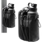 Black Magnetic Gym Water Bottle Holder Bag - Crossbody Sling Pouch for Essentials