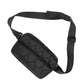 Black Stylish Quilted Belt Bag - Lightweight Nylon Crossbody Fanny Pack