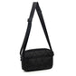 Black Stylish Quilted Belt Bag - Lightweight Nylon Crossbody Fanny Pack