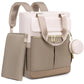 Khaki and Beige Stylish Nappy Bag Backpack - Multi-Functional Diaper Bag with Insulated Pockets, Changing Pad & Pacifier Case