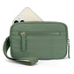Green RFID Blocking Nylon Wristlet Clutch Wallet - Compact Waterproof Pouch with Card Slots & ID Window