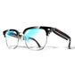 Black Half Frame Anti-blue Light Smart Audio Glasses with Bluetooth 5.0 - Open-Ear Directional Sound, Anti-Blue Light Lenses, IP65 Water Resistant