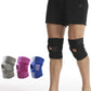 Grey Adjustable Knee Brace Support (Pair) with Dual Spring Stabilizers & Patella Gel Pad - Non-Slip for Sports Running Hiking