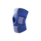 Blue Adjustable Knee Brace Support (Pair) with Dual Spring Stabilizers & Patella Gel Pad - Non-Slip for Sports Running Hiking
