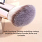 Black and Glod Versatile 4pc Dual-Ended Makeup Brush Set - Soft Synthetic Bristles for Foundation Blush Contour Concealer
