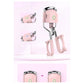 White USB-C Rechargeable Heated Eyelash Curler - Gentle Long-Lasting Lift with 2 Temperature Modes & Cute Cat Ear Design
