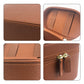 Pink Elegant PU Leather Makeup & Toiletry Bag - Large Capacity Travel Cosmetic Organizer with Brush Holder