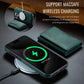 Purple Premium MagSafe Wallet Case for iPhone 16 Pro Max - Detachable PU Leather Magnetic Card Holder