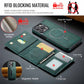 Purple Premium MagSafe Wallet Case for iPhone 16 Pro Max - Detachable PU Leather Magnetic Card Holder