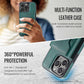 Purple Premium MagSafe Wallet Case for iPhone 16 Pro Max - Detachable PU Leather Magnetic Card Holder