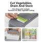 Green And Grey Ultimate 12-in-1 Multi-Functional Vegetable Slicer Dicer Chopper - Mandoline with Storage Containers & Drain Basket
