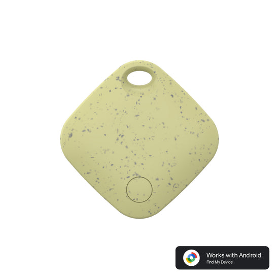 Yellow Smart Item Locator Tag for Android - Google Find My Device Compatible, Anti-Lost Tracker