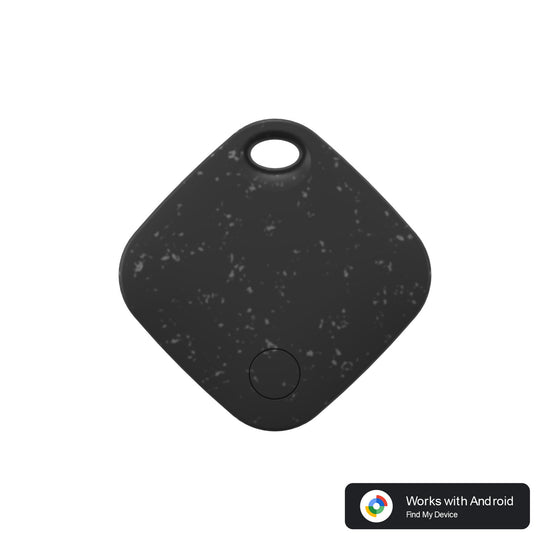 Black Smart Item Locator Tag for Android - Google Find My Device Compatible, Anti-Lost Tracker