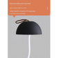 Black Sleek Minimalist LED Mushroom Table Lamp - Rechargeable 3-Color Touch Control, Bar & Ambient Light