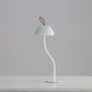 White Three-dimensional stripes Sleek Minimalist LED Mushroom Table Lamp - Rechargeable 3-Color Touch Control, Bar & Ambient Light