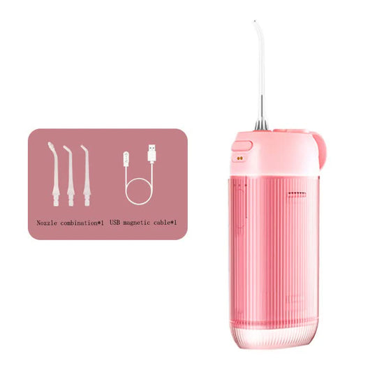 Pink Advanced Portable Water Flosser - USB Rechargeable Cordless Oral Irrigator, 3 Modes, IPX7 Waterproof for Travel & Home