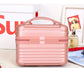 Silver Durable Hard Shell Makeup Travel Case - Large Capacity Portable Cosmetic Organizer Box with Handle