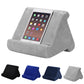 Grey Soft Multi-Angle Tablet Pillow Stand - Comfy Reading & Viewing Holder for iPads, Books, eReaders