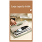 Beige Professional A4 PU Leather Document Bag - Waterproof Handheld File Folder Portfolio for Business & Conference