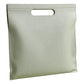 Light Green Professional A4 PU Leather Document Bag - Waterproof Handheld File Folder Portfolio for Business & Conference