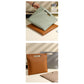 Light Pink Professional A4 PU Leather Document Bag - Waterproof Handheld File Folder Portfolio for Business & Conference