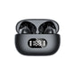 Black ProBeat X5 TWS Earbuds: Bluetooth 5.3, LED Smart Display Case, Intuitive Touch Controls, Extended Playtime