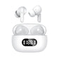 White ProBeat X5 TWS Earbuds: Bluetooth 5.3, LED Smart Display Case, Intuitive Touch Controls, Extended Playtime