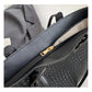 Black Chic Woven PU Leather Tote Bag - Large Capacity Casual Shoulder & Handbag for Women
