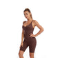 Size L Brown Seamless Full Body Shaper for Women - Tummy Control, Butt Lifter & Thigh Slimmer Bodysuit