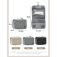 Grey Eco-Friendly RPET Hanging Toiletry Bag - Large Capacity Waterproof Travel Makeup Organizer