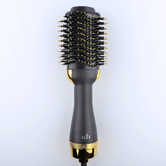 Gold And Grey One-Step Hair Dryer & Volumizer Hot Air Brush - Salon Styler for Drying, Smoothing & Volume