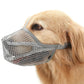 2 Pcs Size L Grey Breathable Mesh Dog Muzzle - Anti-Barking, Biting & Chewing - Adjustable & Comfortable Nylon Muzzle for Dogs