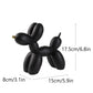 Black Modern Resin Balloon Dog Sculpture - Playful Art Figurine with Golden Snout Accent