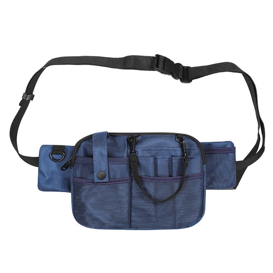 Dark Blue Nurse Utility Belt Bag - Multi-Pocket Medical Organizer Waist Pack for Tools & Essentials