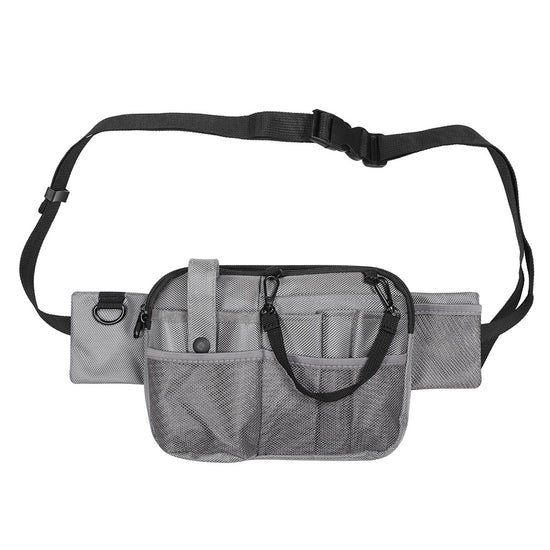 Grey Nurse Utility Belt Bag - Multi-Pocket Medical Organizer Waist Pack for Tools & Essentials