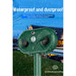 Green Advanced Solar Powered Ultrasonic Animal Repeller - Outdoor Pest Deterrent with Motion Sensor, Strobe Light & Laser